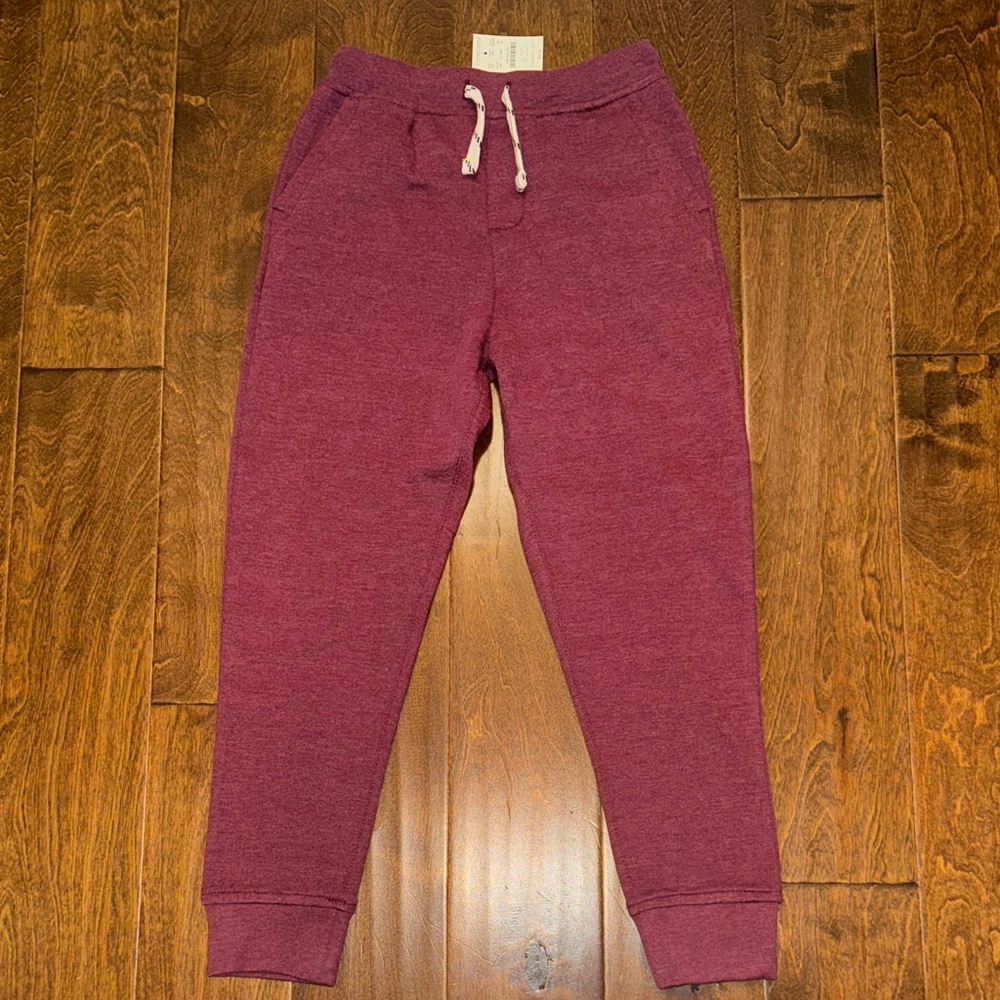 NWT Crewcuts Kids Burgundy Joggers - M(8/9)